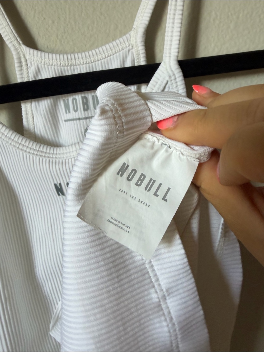 NOBULL White Ribbed Tank - Picture 4 of 5